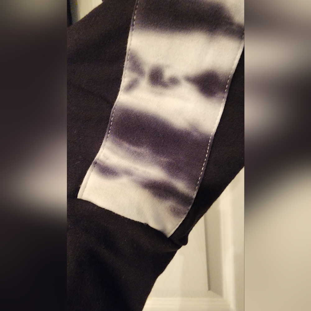 MONROW Sporty Sweatpants w/ Tie-Dye Side Panels in Blk size XS - Picture 8 of 11